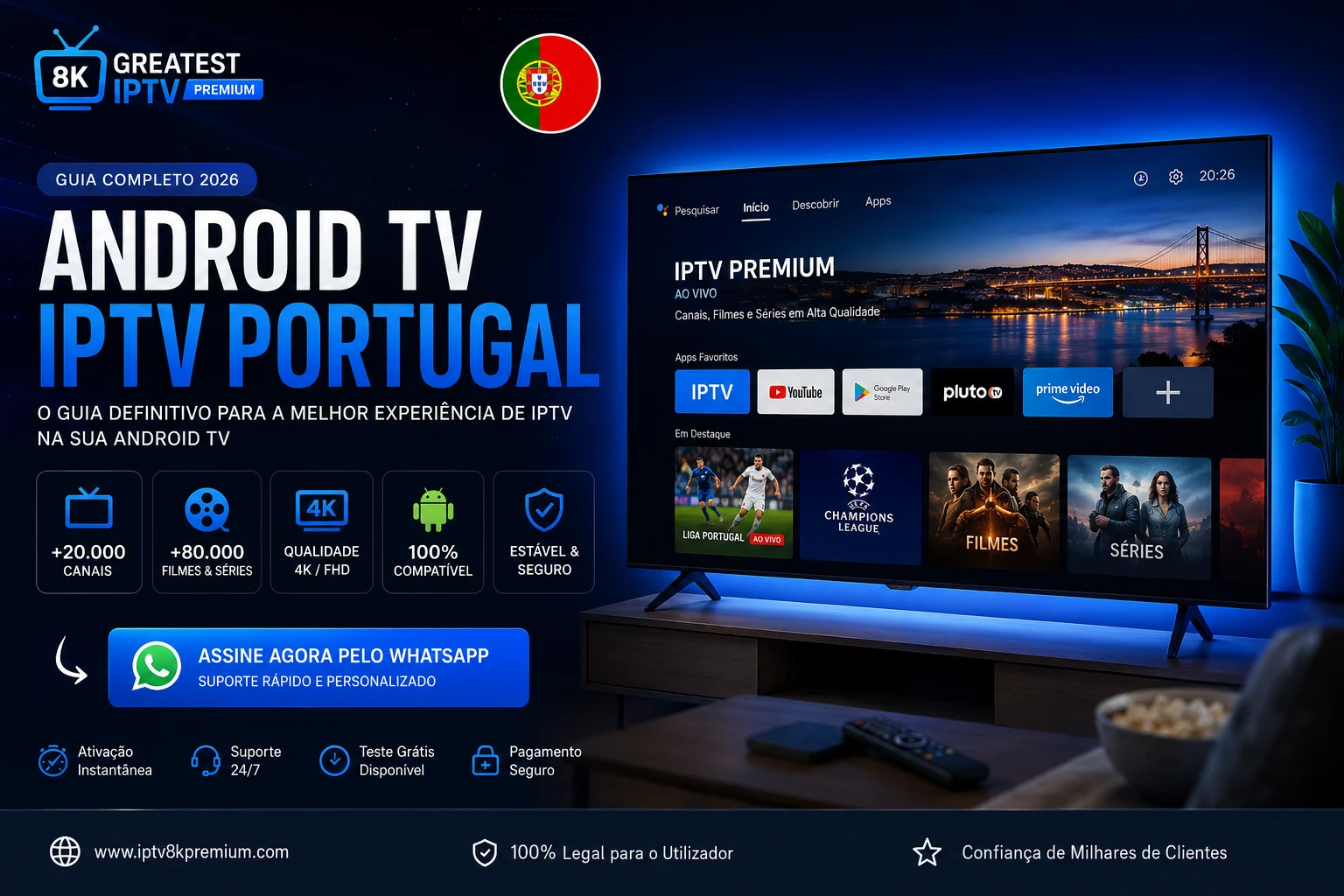 Android TV IPTV em Portugal 2026
