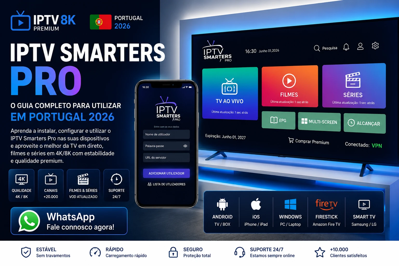 IPTV Smarters Pro em Portugal 2026